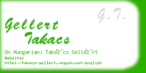 gellert takacs business card